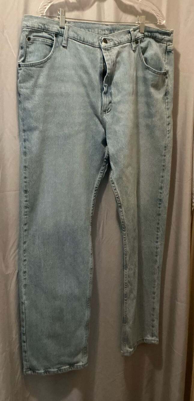 Wrangler Premium Quality Light Wash Straight Leg Denim Jeans